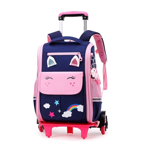 IvyH Schulrucksack Mädchen Jungen Teenager Rollen Trolleytasche Schulranzen Schulranzen Mädchen mit Rollen Schultasche Trolley Kinderrucksack Schultasche Laptoptasche 6-12 Jahre Alt, Blau Rosa IvyH Schulrucksack Mädchen Jungen Teenager Rollen Trolleytasche Schulranzen Schulranzen Mädchen mit Rollen Schultasche Trolley Kinderrucksack Schultasche Laptoptasche 6-12 Jahre Alt, Blau Rosa von IvyH