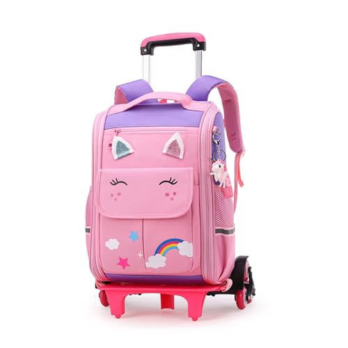 IvyH Schulrucksack Mädchen Teenager Rollen Trolleytasche Schulranzen Schulranzen Mädchen mit Rollen Schultasche Trolley Kinderrucksack Schultasche Laptoptasche 6-12 Jahre Alt, Lila IvyH Schulrucksack Mädchen Teenager Rollen Trolleytasche Schulranzen Schulranzen Mädchen mit Rollen Schultasche Trolley Kinderrucksack Schultasche Laptoptasche 6-12 Jahre Alt, Lila von IvyH