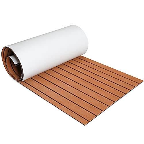 Izrielar Eva-Teak Schaum Deckbeschläge Boot Matte, Teak Decking Marine Boot Bodenbelag, wasserdicht Selbstklebend ungiftig rutschfest Matte,240 x 90 cm, Braune Izrielar Eva-Teak Schaum Deckbeschläge Boot Matte, Teak Decking Marine Boot Bodenbelag, wasserdicht Selbstklebend ungiftig rutschfest Matte,240 x 90 cm, Braune von Izrielar
