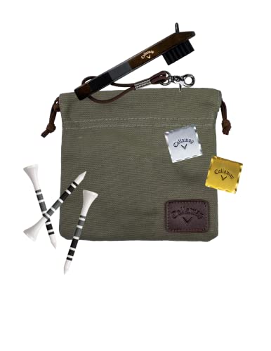 Izzo Callaway Heritage Golf-Zubehör-Set – enthält eine hochwertige Schlägerbürste, Wertsachentasche, Tees und einen goldfarbenen und silbernen Golfballmarker aus Metall Izzo Callaway Heritage Golf-Zubehör-Set – enthält eine hochwertige Schlägerbürste, Wertsachentasche, Tees und einen goldfarbenen und silbernen Golfballmarker aus Metall von Izzo
