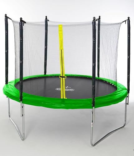 Trampolin Gartentrampolin 305 cm Set für Kinder Tragkraft 150kg mit Sprungmatte gepolsterten Netzstangen und Randabdeckung Kinder Garten mit Sicherheitsnetz, Outdoor von Izzy