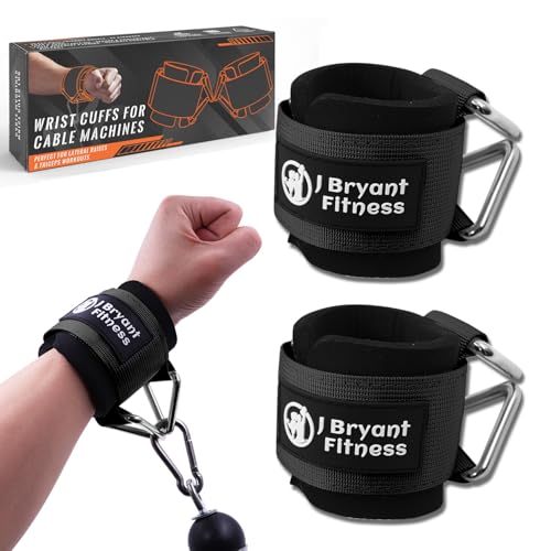 J Bryant Neopren gepolsterte Handgelenksriemen mit verstellbarem dreieckigem Haken&Schlaufe und sicherem Manschettendesign für Kabelmaschinen Workouts Krafttraining J Bryant Neopren gepolsterte Handgelenksriemen mit verstellbarem dreieckigem Haken&Schlaufe und sicherem Manschettendesign für Kabelmaschinen Workouts Krafttraining von J Bryant