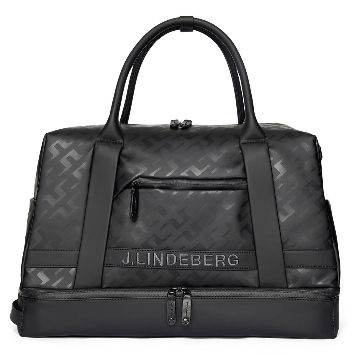 J.Lindeberg Boston Print Golf Holdall Bag, Mens, Black | American Golf von J Lindeberg