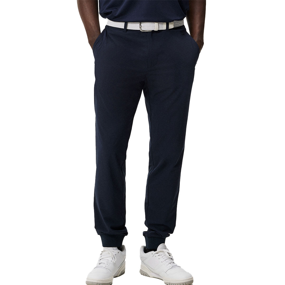 J.Lindeberg Men's Navy Blue Lightweight Cuff Jogger Golf Trousers, Size: 34 | American Golf von J Lindeberg