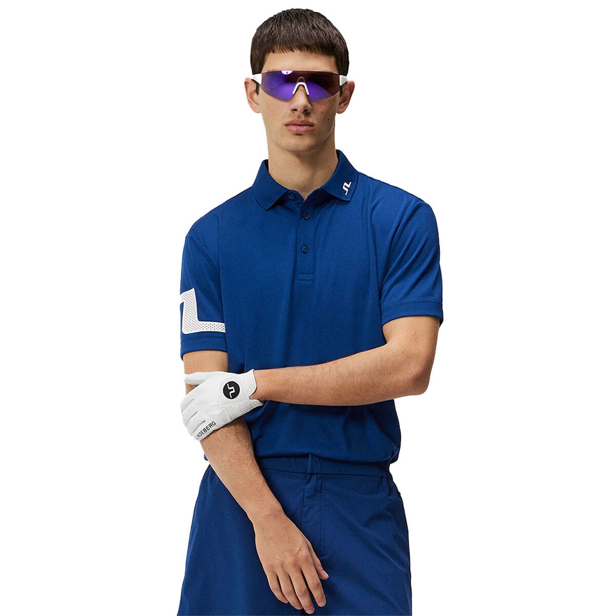 J.Lindeberg Men's Heath Golf Polo Shirt, Mens, Estate blue, Medium | American Golf von J Lindeberg