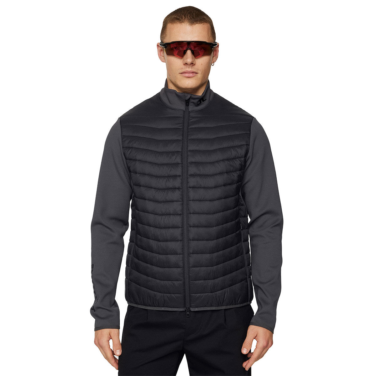 J.Lindeberg Men's Holden Quilted Hybrid Golf Jacket, Mens, Asphalt, Xl | American Golf von J Lindeberg