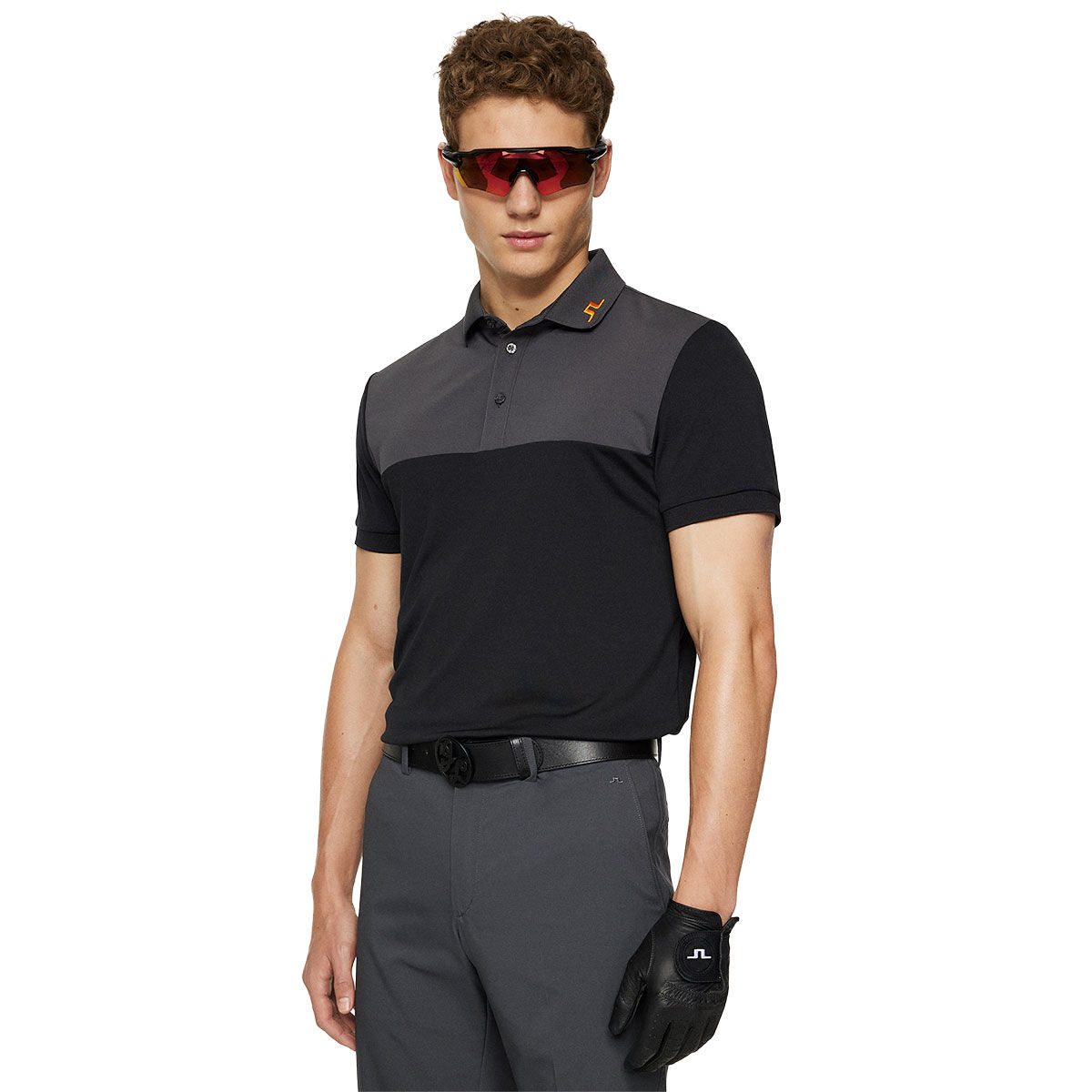 J.Lindeberg Men's Jeff Golf Polo Shirt, Mens, Asphalt, Large | American Golf von J.Lindeberg