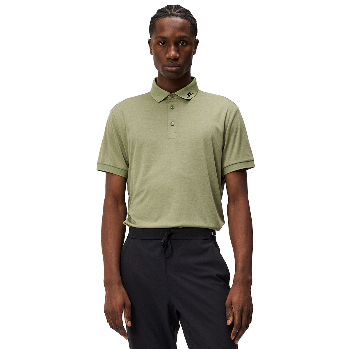 J.Lindeberg Men's KV Golf Polo Shirt, Mens, Oil green, Large | American Golf von J Lindeberg