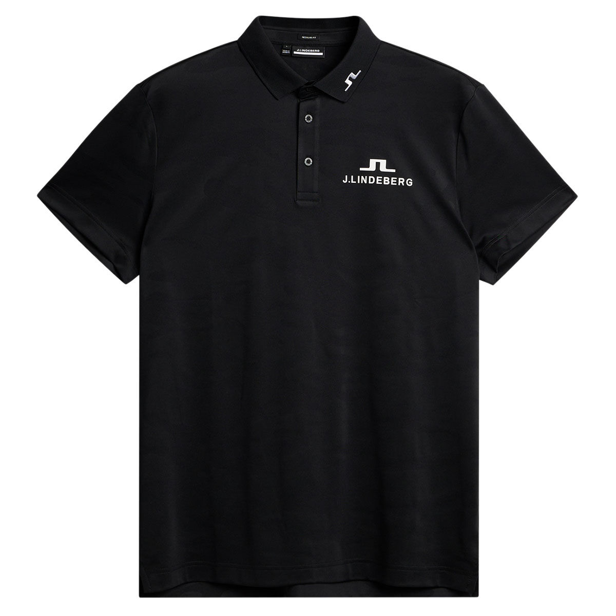 J.Lindeberg Men's Mat Tour Golf Polo Shirt, Mens, Black, Large | American Golf von J Lindeberg