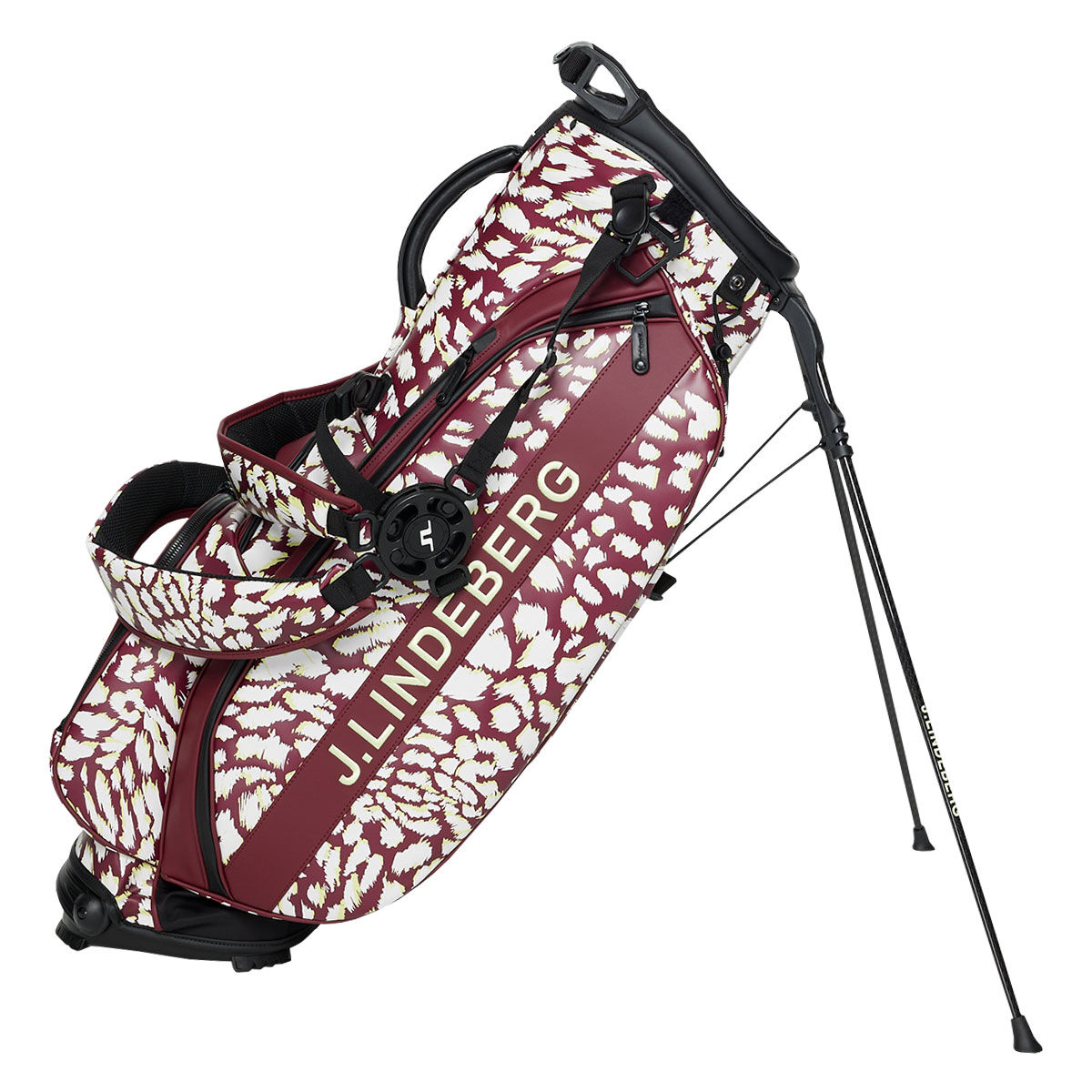 J.Lindeberg Play Print Golf Stand Bag, Red and White | American Golf von J.Lindeberg