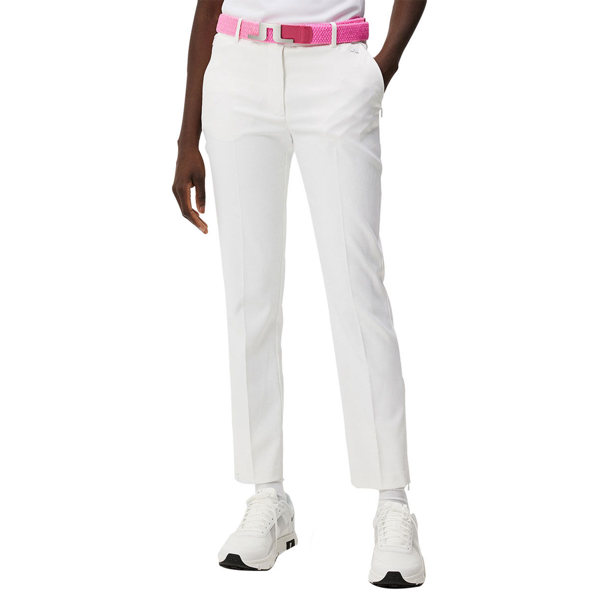 J.Lindeberg Ladies White Lightweight Pia Golf Trousers, Size: 28 | American Golf von J Lindeberg