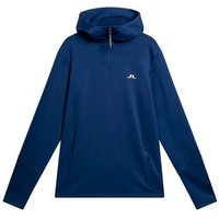 J.Lindeberg Aerial Quarter Hood Stretch Midlayer blau von J.LINDEBERG