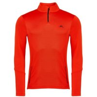 J.Lindeberg Aerial Quarter Zip Stretch Midlayer rot von J.LINDEBERG