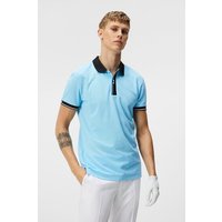 J.Lindeberg Bay Slim Halbarm Polo hellblau von J.LINDEBERG