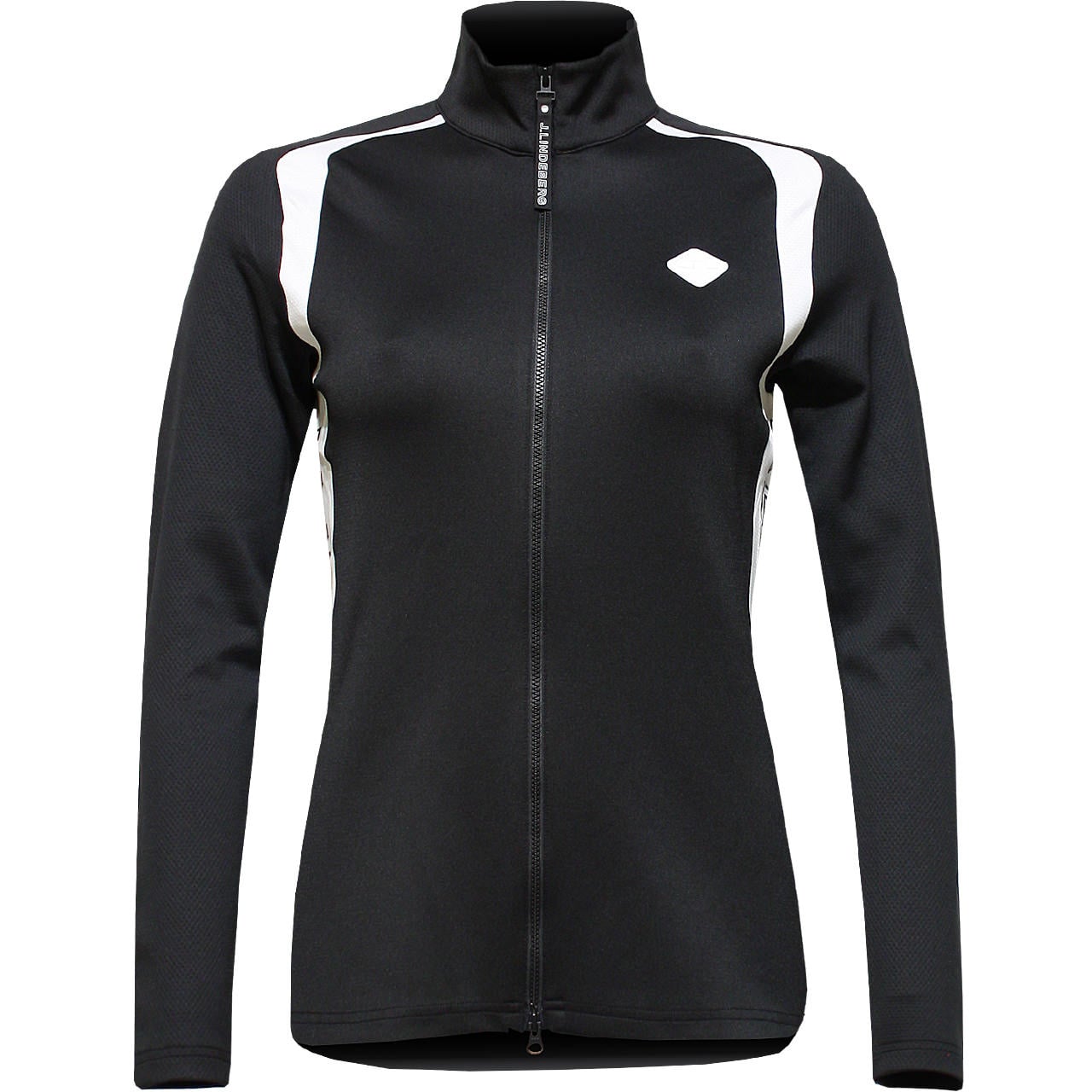 J.Lindeberg Damen Full Zip Mid Layer SOLAR black von J.LINDEBERG