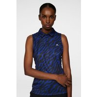 J.Lindeberg Dena Print Sleeveless Top ohne Arm Polo blau J.Lindeberg Dena Print Sleeveless Top ohne Arm Polo blau von J.LINDEBERG