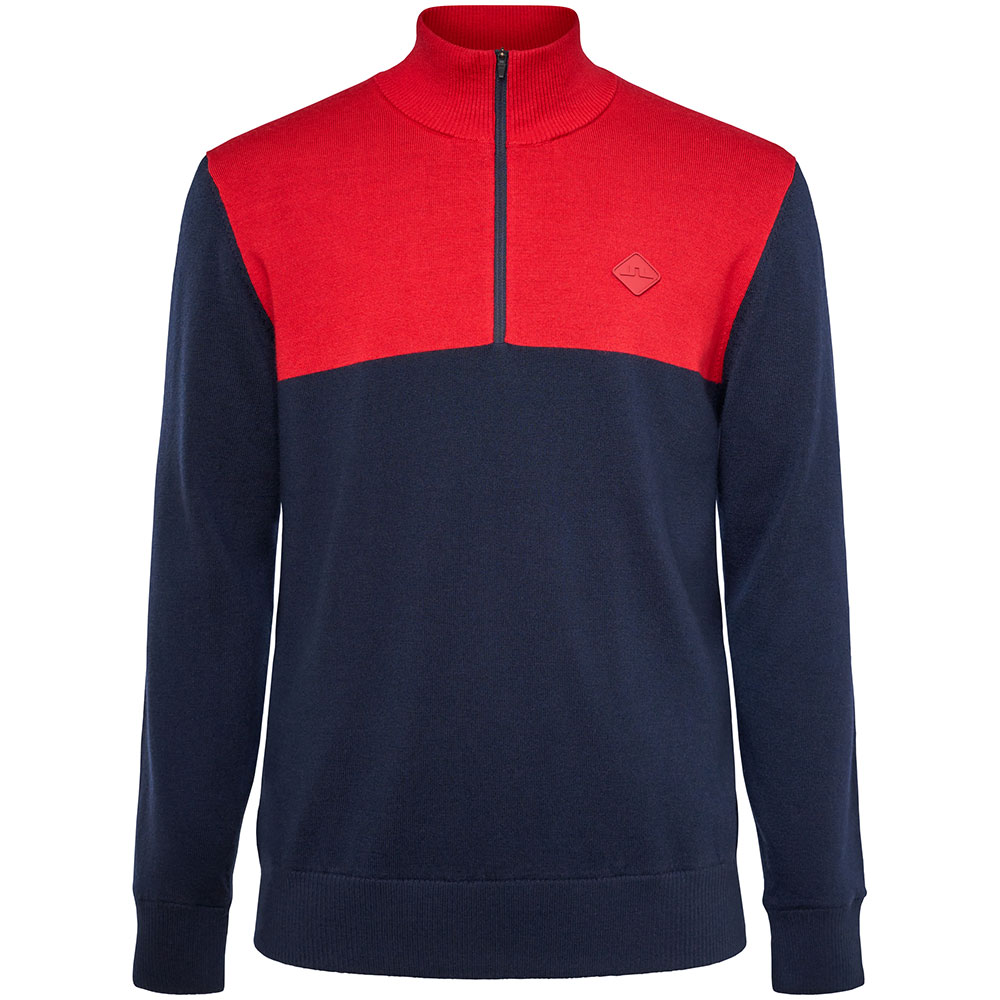'J.Lindeberg Golf Jeff Windbreaker Sweater navy/rot/weiss' 'J.Lindeberg Golf Jeff Windbreaker Sweater navy/rot/weiss' von J.LINDEBERG