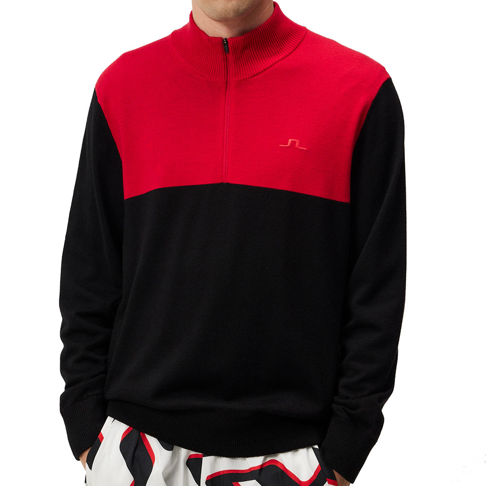 'J.Lindeberg Golf Jeff Windbreaker Sweater schwarz/rot' 'J.Lindeberg Golf Jeff Windbreaker Sweater schwarz/rot' von J.LINDEBERG
