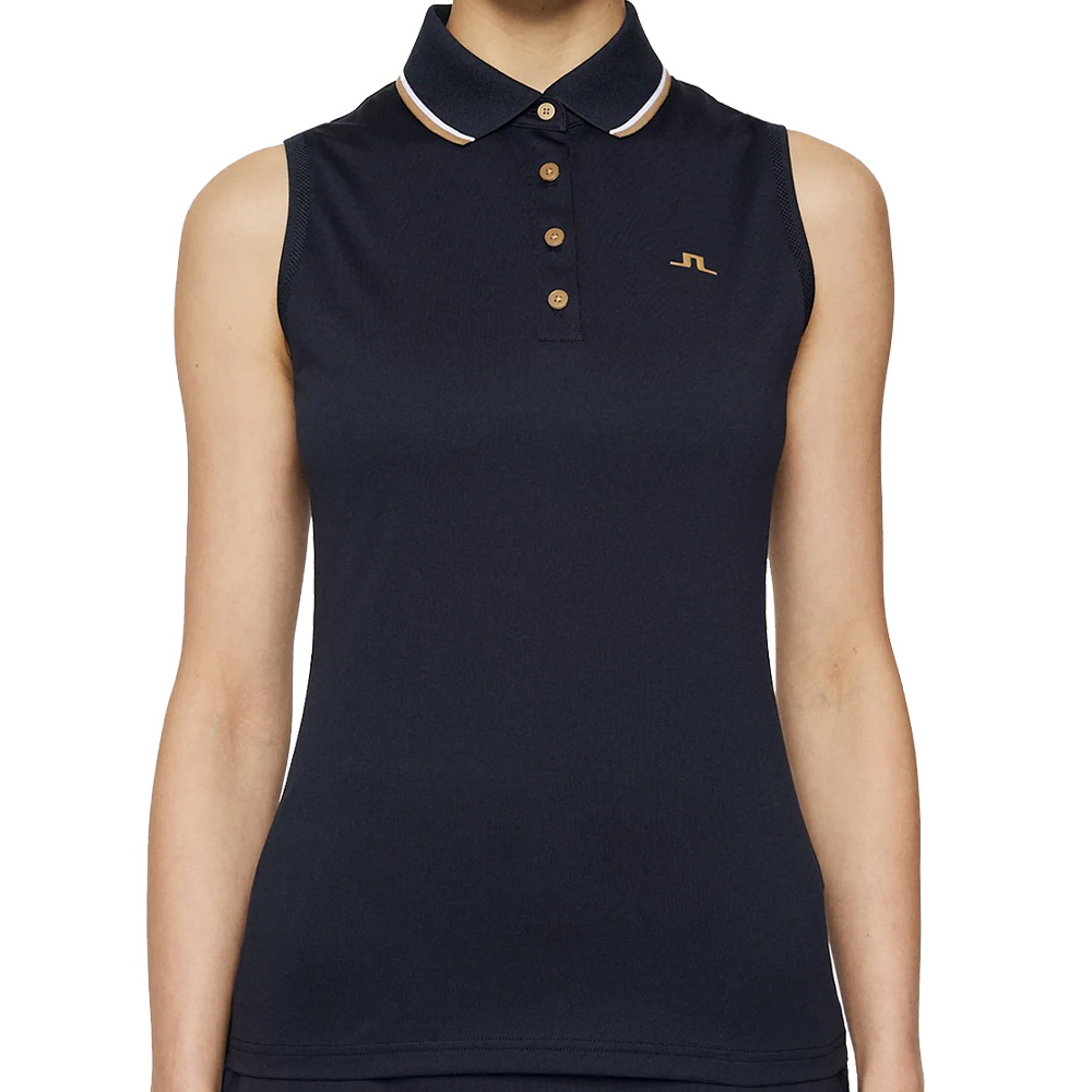 'J.Lindeberg Golf Swing Polo ärmellos Damen navy/weiss' 'J.Lindeberg Golf Swing Polo ärmellos Damen navy/weiss' von J.LINDEBERG