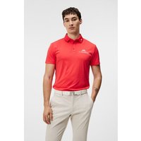 J.Lindeberg KV Tour Solid Golf Halbarm Polo rot von J.LINDEBERG