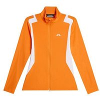 J.Lindeberg Mae Zip Mid Layer Stretch Jacke orange von J.LINDEBERG