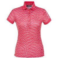J.Lindeberg Tour Tech Print Halbarm Polo pink J.Lindeberg Tour Tech Print Halbarm Polo pink von J.LINDEBERG