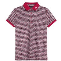 J.Lindeberg Tour Tech Print Halbarm Polo rot J.Lindeberg Tour Tech Print Halbarm Polo rot von J.LINDEBERG