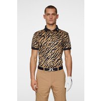 J.Lindeberg Tour Tech Print Tiger Brown M Halbarm Polo braun J.Lindeberg Tour Tech Print Tiger Brown M Halbarm Polo braun von J.LINDEBERG