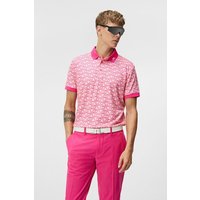 J.Lindeberg Tour Tech Reg Fit Print Halbarm Polo pink von J.LINDEBERG