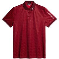 J.Lindeberg Tour Tech Reg Fit Print Halbarm Polo rot J.Lindeberg Tour Tech Reg Fit Print Halbarm Polo rot von J.LINDEBERG