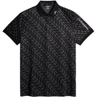 J.Lindeberg Tour Tech Reg Fit Print Halbarm Polo schwarz von J.LINDEBERG