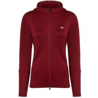 J.Lindeberg W Aerial Zip Hood SMU Stretch Jacke bordeaux von J.LINDEBERG