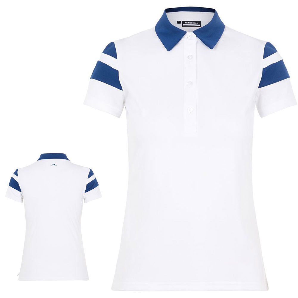 'J.Lindeberg Golf Pixie Polo Damen weiss/blau' 'J.Lindeberg Golf Pixie Polo Damen weiss/blau' von J.LINDEBERG