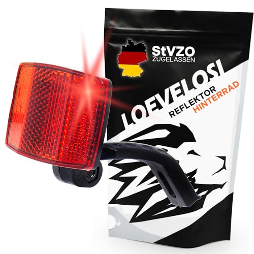 LOEVELOSI Fahrrad Heckrefletor für Fahrräder Hinterradstrahler Katzenauge Hinterrad Rot mit StVZO rote Reflektoren Rückstrahler in Rot Roller Kinderfahrrad ohne Klemmschelle LOEVELOSI Fahrrad Heckrefletor für Fahrräder Hinterradstrahler Katzenauge Hinterrad Rot mit StVZO rote Reflektoren Rückstrahler in Rot Roller Kinderfahrrad ohne Klemmschelle von LOEVELOSI