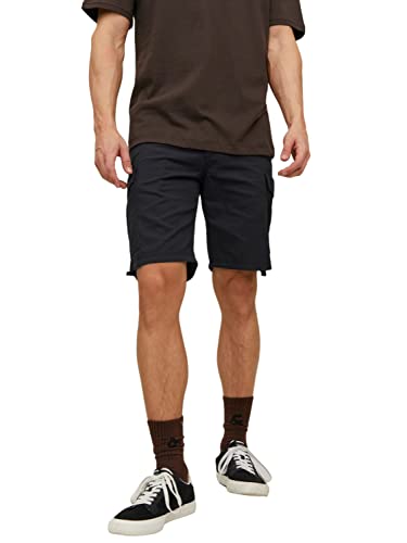 JACK & JONES Herren Cargo Short JPSTMARLEY JJCARGO - Relaxed Fit XS S M L XL XXL, Größe:S, Farbe:Black 12229650 von JACK & JONES