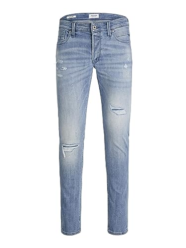 JACK & JONES Herren Jeans JJIGLENN JJBLAIR GE 202- Slim Fit - Blau - Blue Denim, Größe:33W / 32L, Farbvariante:Blue Denim 12229202 von JACK & JONES