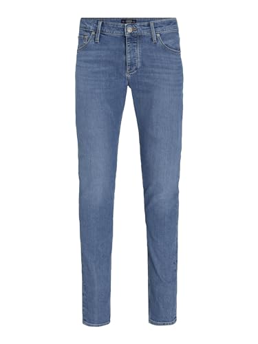 JACK & JONES Herren Jeans JJIGLENN JJEVAN AM 377- Slim Fit - Blau - Blue Denim, Größe:33W / 34L, Farbvariante:Blue Denim 12229139 von JACK & JONES