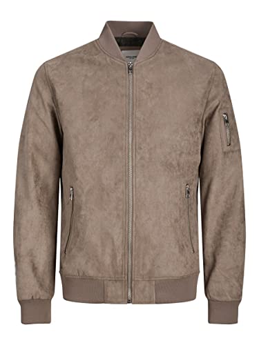 JACK & JONES Herren Jjerocky Faux Suede Bomber, Falcon, S EU von JACK & JONES