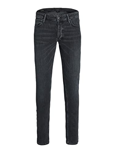 JACK & JONES Herren Jeans JJIGLENN JJEVAN AM 777- Slim Fit Schwarz - Black Denim, Größe:28W / 32L, Farbvariante:Black Denim 12229522 von JACK & JONES