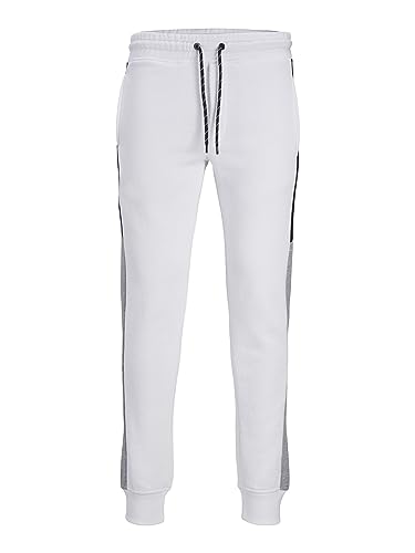 JACK & JONES Herren Jpstwill Jjreid Blocking Sweat Pant Sn Jogginghose, Weiß, S EU von JACK & JONES