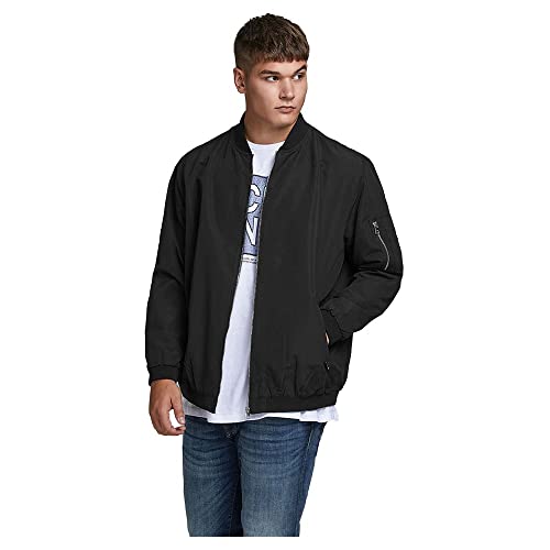 Herren JACK & JONES Leichte Bomber Jacke Plus Size | College Übergangs Blouson | Große Übergrößen JJERUSH, Farben:Schwarz-2, Größe Jacken:4XL Herren JACK & JONES Leichte Bomber Jacke Plus Size | College Übergangs Blouson | Große Übergrößen JJERUSH, Farben:Schwarz-2, Größe Jacken:4XL von JACK & JONES