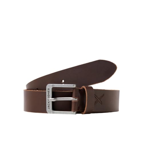 JACK & JONES Legerer Echtleder Gürtel Klassischer Leather Belt mit Löcher JACROCK von JACK & JONES