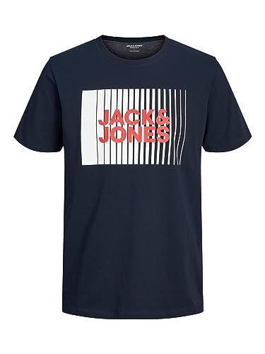 JACK & JONES Jungen Jjecorp Logo Tee Play O-neck Noos Jnr T-Shirt, Navy Blazer, 164 EU von JACK & JONES