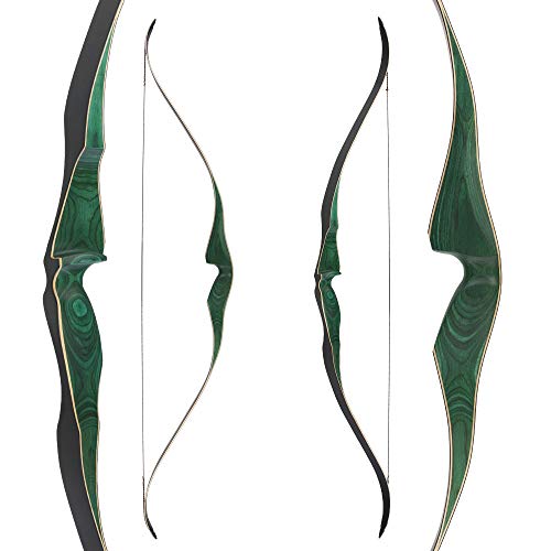 Jackalope Malachite 60 Zoll One Piece Recurvebogen 30-60 lbs Rechtshand (40 lbs) von JACKALOPE Archery