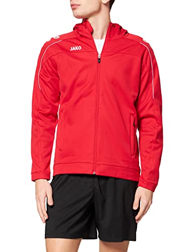 JAKO Damen Kapuzenjacke Classico, rot, 36, 6850 von JAKO