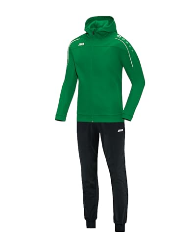 JAKO Trainingsanzug Damen Polyester Classico mit Kapuze Sportgrün Gr. 40 - Jogginganzug 2-teilig für Sport und Alltag, Jogginghose & Trainingsjacke JAKO Trainingsanzug Damen Polyester Classico mit Kapuze Sportgrün Gr. 40 - Jogginganzug 2-teilig für Sport und Alltag, Jogginghose & Trainingsjacke von JAKO