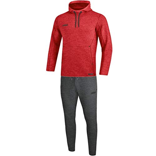 JAKO Damen Jogginganzug Premium Basics mit Kapuzensweat, rot meliert, 44, M9629 JAKO Damen Jogginganzug Premium Basics mit Kapuzensweat, rot meliert, 44, M9629 von JAKO