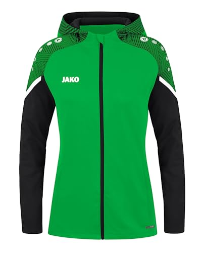 JAKO Damen met capuchon Kapuzenjacke Performance, soft green/schwarz, 44 EU von JAKO