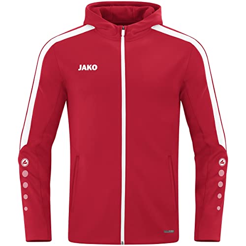 JAKO Damen Kapuzenjacke Power, Rot, 34 von JAKO