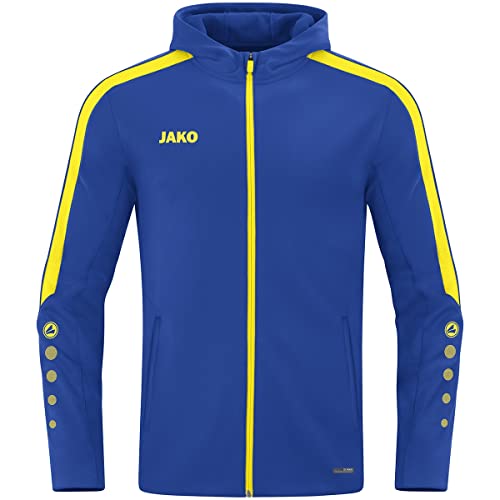 JAKO Damen Kapuzenjacke Power, Royal/Citro, 38 von JAKO